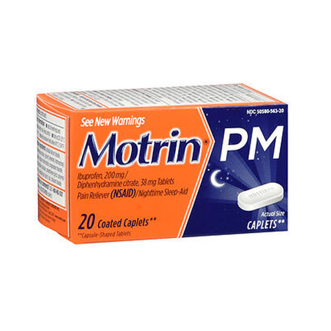 Motrin, Pm Pain Reliever Nighttime Sleep Aid Coated Caplets, 20 caplets Motrin