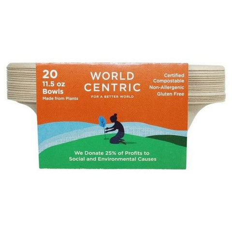 World Centric, Wheat Straw Bowls, 20 Count(Case Of 12) World Centric