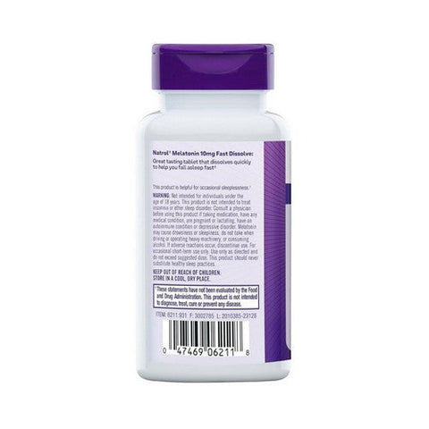 Natrol, Fast Dissolve Melatonin, 10 Mg, 60 Tabs Natrol
