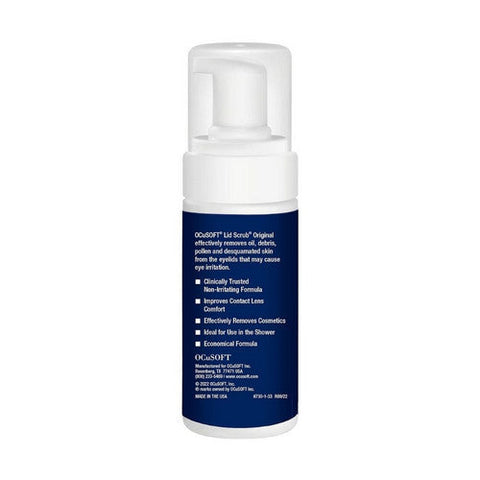 Ocusoft, Lid Scrub Original Eyelid Cleanser Pre-Lathered Foam, 7.25 Oz Ocusoft