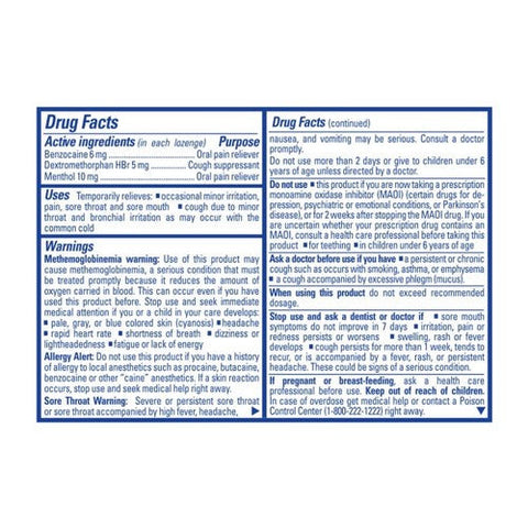 Chloraseptic, Total Sore Throat Plus Cough Lozenges Wild Cherry, 15 Count