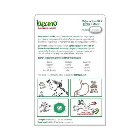 Beano, Food Enzyme Dietary Supplement Tablets, 100 Tablets Beano