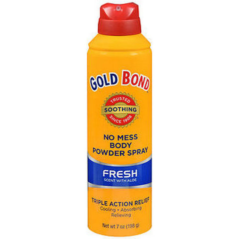 Gold Bond, No Mess Powder Spray Fresh Scent With Aloe, 7 Oz Gold Bond