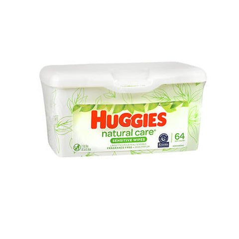 Natural Care Wipes Tub Fragrance Free  64 Count by Huggies