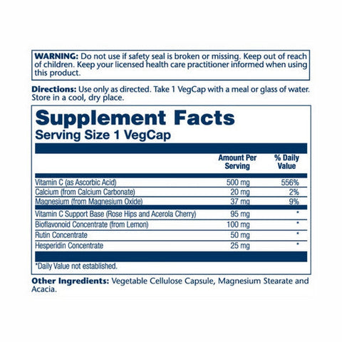 Solaray, Vitamin C With Bioflavanoids Concentrate, 500 mg, 100 Caps Solaray