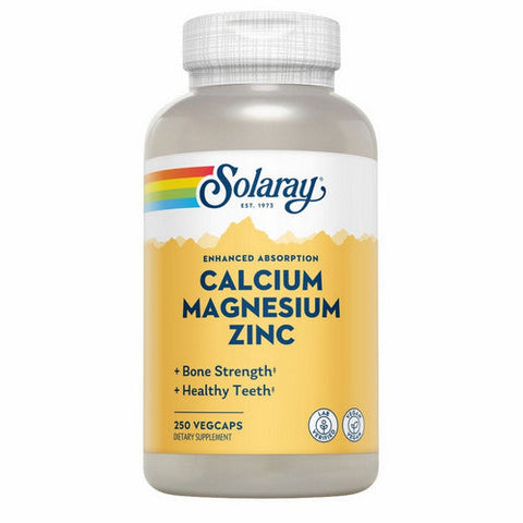 Solaray, Calcium Magnesium Zinc, 250 Veg Caps Solaray