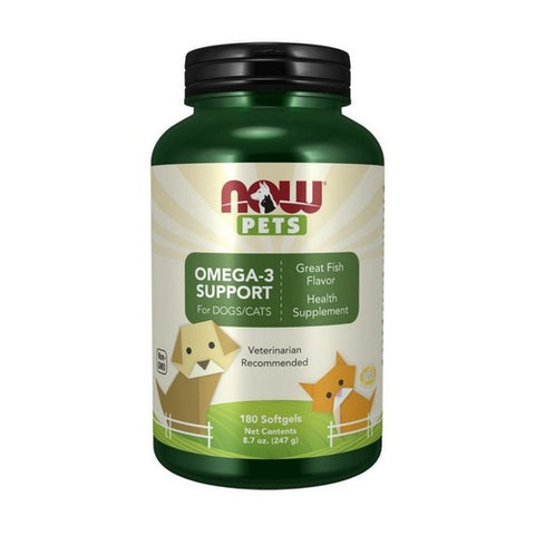 Omega-3 Support Softgels For Dogs And Cats 180 Softgels by Now Foods
