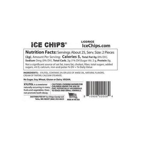 Ice Chips Candy, Hand Crafted Candy Tin Licorice, Licorice 1.76 oz Ice Chips Candy