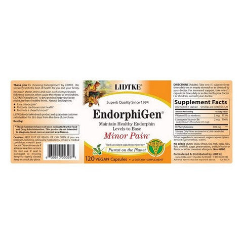 Lidtke, Endorphigen Capsules, 120 Count Lidtke