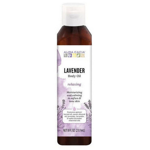 Aura Cacia, Aromatherapy Body Oil Relaxing Lavender, 8 Oz Aura Cacia
