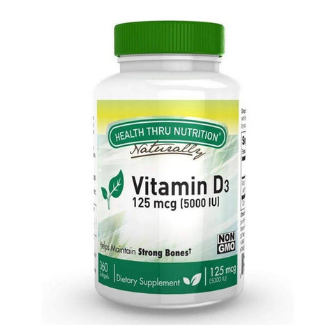 Vitamin D3 360 Softgel by Health Thru Nutrition