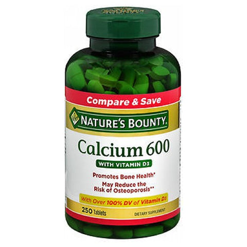 Nature's Bounty Calcium 600 With Vitamin D3 24 X 250 Tabs by Nature's Bounty