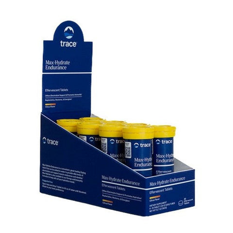 Trace Minerals, Max-Hydrate Endurance, Citrus Flavor, 8 tubes, 10 Tabs Trace Minerals