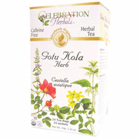 Celebration Herbals, Organic Gotu Kola Tea, 24 Bags Celebration Herbals
