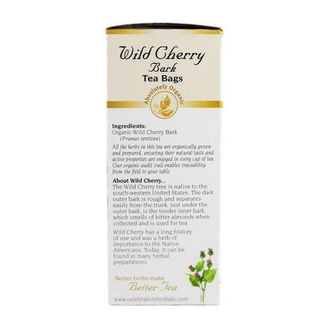 Celebration Herbals, Organic Wild Cherry Bark Tea, 24 Bags Celebration Herbals