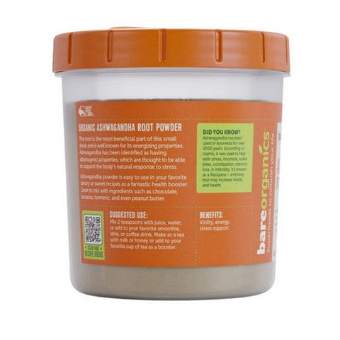 Bare Organics, Ashwagandha Root Powder, 8 Oz Bare Organics
