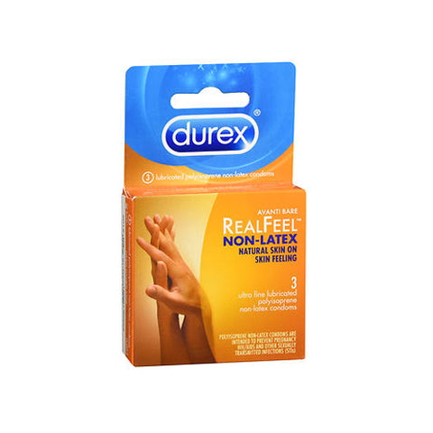 Durex, Real Feel Non-Latex Polyisoprene Condoms Regular Fit, 3 Each Durex