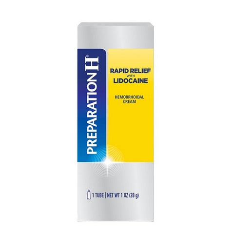 Preparation H, Rapid Relief With Lidocaine Hemorrhoidal Cream, 1 Oz Preparation H
