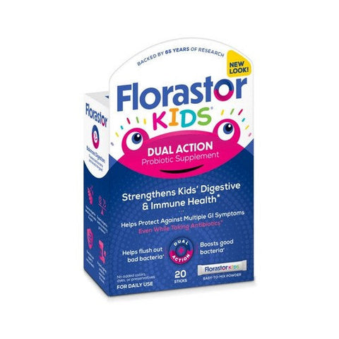 Florastor, Kids Dual Action Probiotic Easy To Mix Powder, 20 Each Florastor