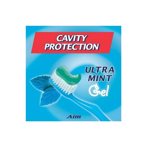 Aim, Whitening Anticavity Fluoride Gel Toothpaste Fresh Mint, 5.5 Oz Aim