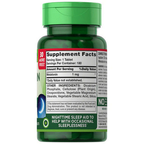 Nature's Truth, Sleep Melatonin, 1 Mg, 180 Tabs Nature's Truth