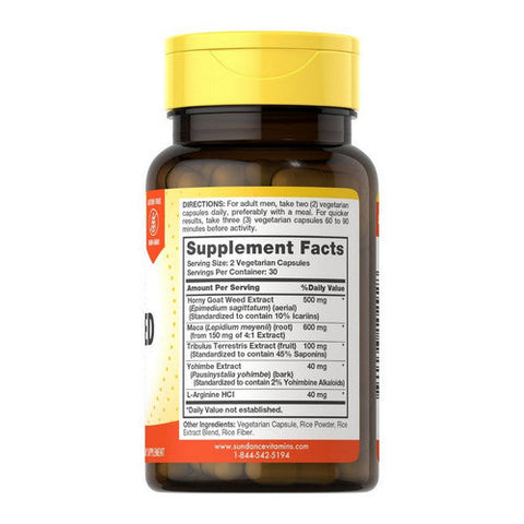 Sundance, Horny Goat Weed Complex Vegetarian Capsules, 60 Caps Sundance