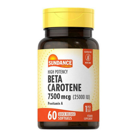 Sundance, High Potency Beta Carotene Provitamin A, 7500 Mcg, 60 Caps Sundance