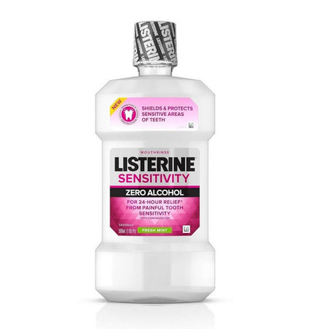 Listerine, 24-Hr Tooth Sensitivity Relief And Protection Mouthwash Fresh Mint, 500 ml Listerine