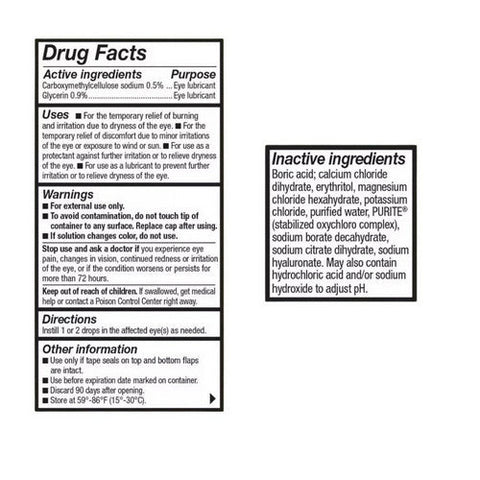 Refresh, Relieva Lubricant Eye Drops, 0.33 Oz