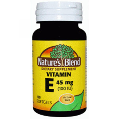 Nature's Blend, Vitamin E, 45 Mg, 100 Softgels Nature's Blend
