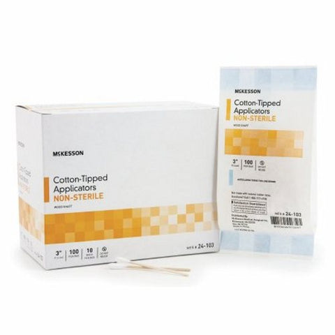 McKesson, Swabstick 3 Inch NonSterile 100 pack, Case Of 10 McKesson