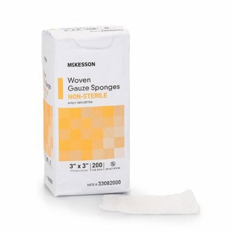 McKesson, Gauze Sponge 3 X 3 Inch 8-Ply NonSterile 33082000, Pack Of 200 McKesson