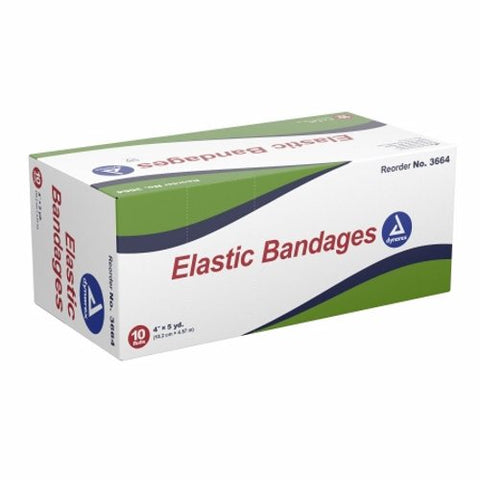 Dynarex, Elastic Bandage Dynarex  4 Inch X 4-1/2 Yard Standard Compression Clip Detached Closure Tan NonSteri, Count of 1 Dynarex
