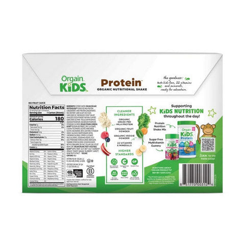 Orgain, Pediatric Oral Supplement Orgain  Kids  Protein Organic Nutritional Shake Chocolate Flavor 8Â¼ oz. Ca, Count of 12 Orgain