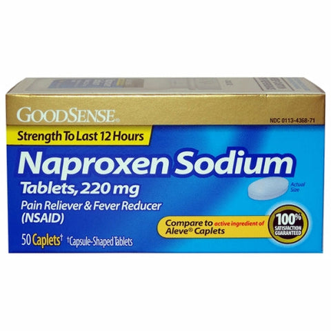 Good Sense, Naproxen Sodium Tablets, 220 MG, 50 Caplets Good Sense