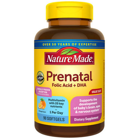 Prenatal Folic Acid + Dha 90 Softgels by Nature Made