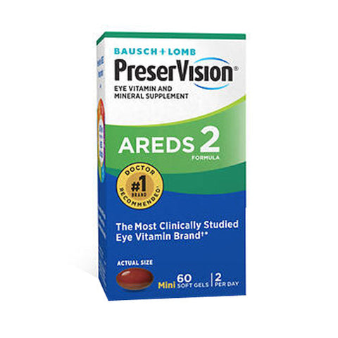 Bausch + Lomb, PreserVision Areds 2 Formula Soft Gels, 60 Softgels Bausch + Lomb