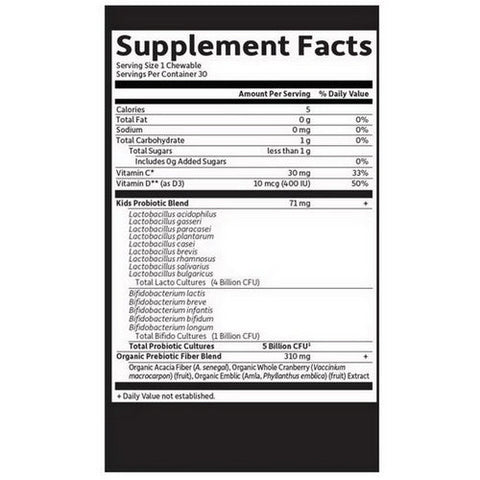 Garden of Life, Dr. Formulated Probiotics Organic Kids Plus Strawberry Banana, 30 Chewable Tabs
