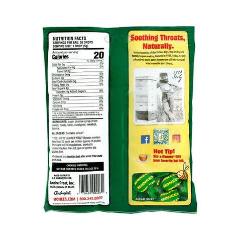 Honees, Filled Honey Lemon Cough Drops, 20 Lozenges