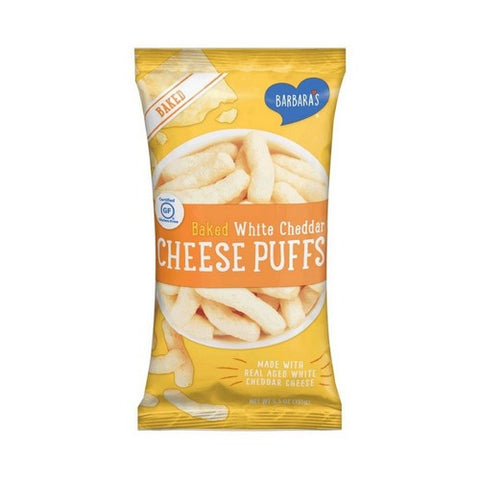 Barbara's, Baked Cheese Puffs All Natural Gluten Free White Cheddar, 5.5 Oz(Case Of 12) Barbara's