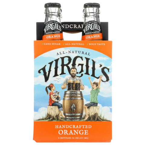 Virgils, Soda Cream Orange 4Pk, Case of 6 X 48 Oz Virgils