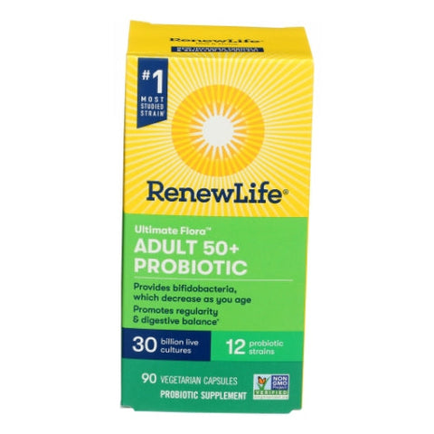 Renew Life, Ultimate Probiotic Flora Adult 50 Plus, 30 Billion CFU, 90 Capsules Renew Life
