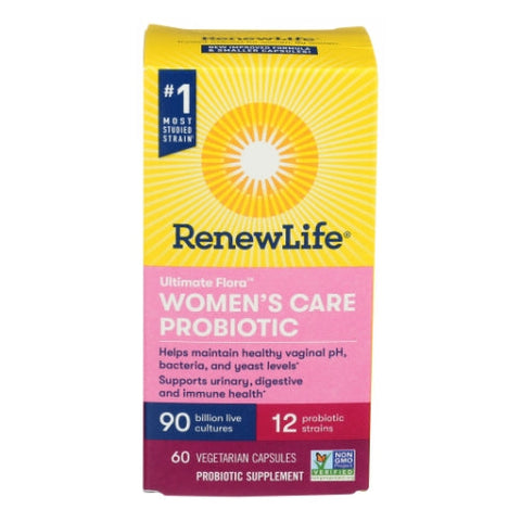 Renew Life, Women'S Complete Ultimate Flora Probiotic, 90 Billion CFU, 60 Veg Caps Renew Life