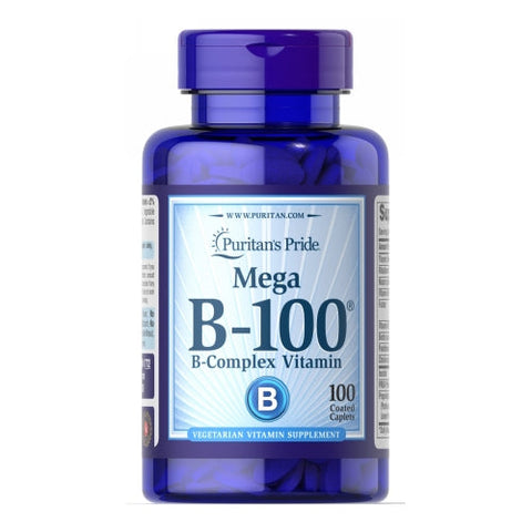 Puritan's Pride, Vitamin B-100 Complex, 100 Caplets Puritan's Pride