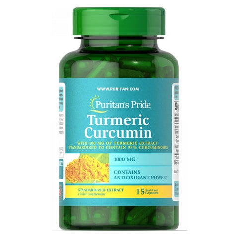 Puritan's Pride, Turmeric Curcumin with Bioperine Trial Size, 15 Capsules Puritan's Pride