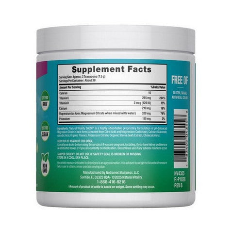 Natural Vitality, Calm Plus Calcium Raspberry-Lemon, Raspberry-Lemon 8 Oz Natural Vitality