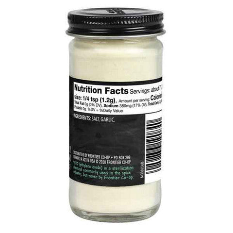 Frontier Coop, Garlic Salt Seasoning, 2.29 Oz Frontier Coop