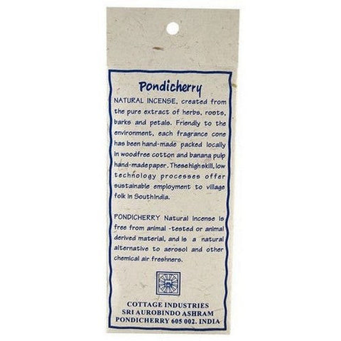Pondicherry Natural Incense, Jasmine Incense Cones, 20 Count Pondicherry Natural Incense