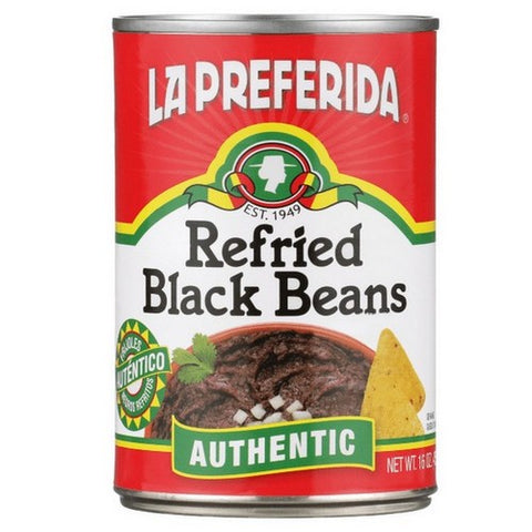 Refried Black Beans 16 Oz(Case Of 12) by La Preferida