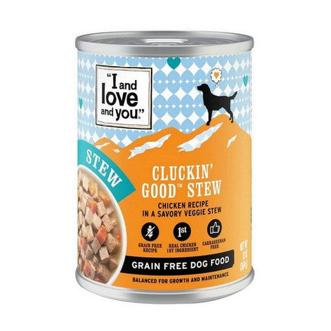 I And Love And You, Cluckin Good Stew Wet Dog Food, 13 Oz(Case Of 12) I And Love And You